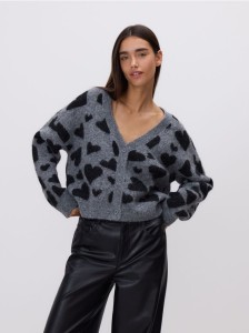 Kardigan w serca - wielobarwny