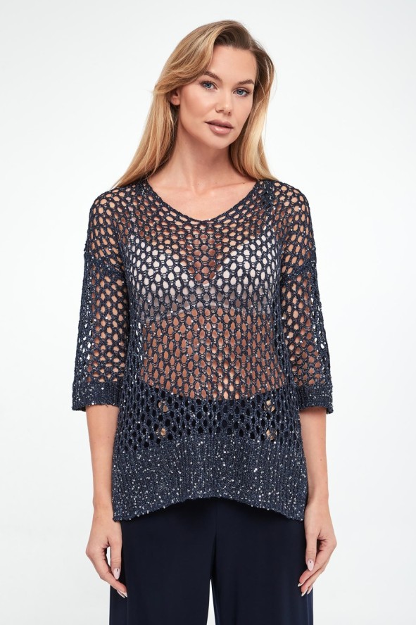 Sweter damski ażurowy JOSEPH RIBKOFF