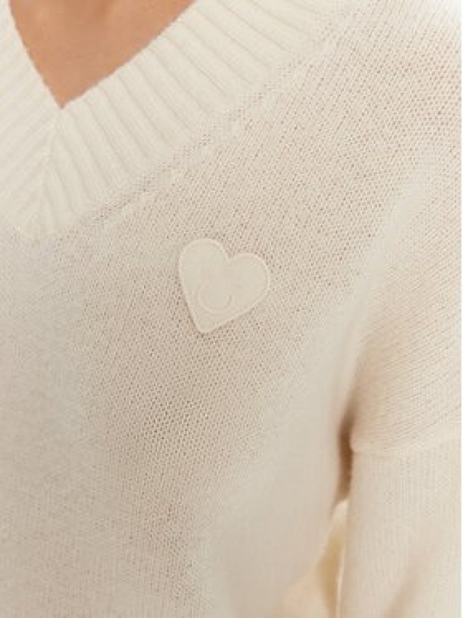 HUGO Sweter Scutie_B 50543059 Écru Regular Fit