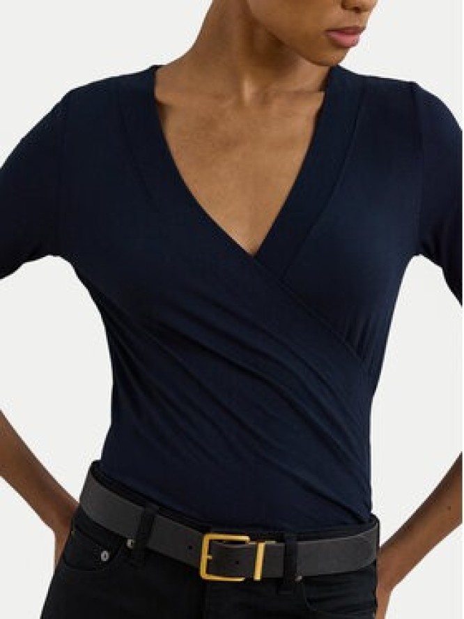 LAUREN RALPH LAUREN Bluzka 200824366023 Granatowy Slim Fit
