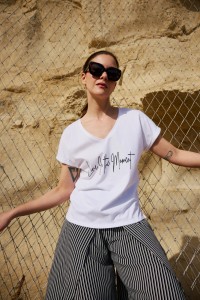 T-shirt z nadrukiem biały