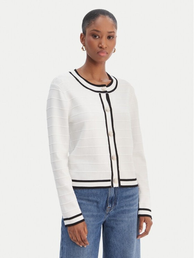 Morgan Kardigan 261-MLIO Biały Regular Fit