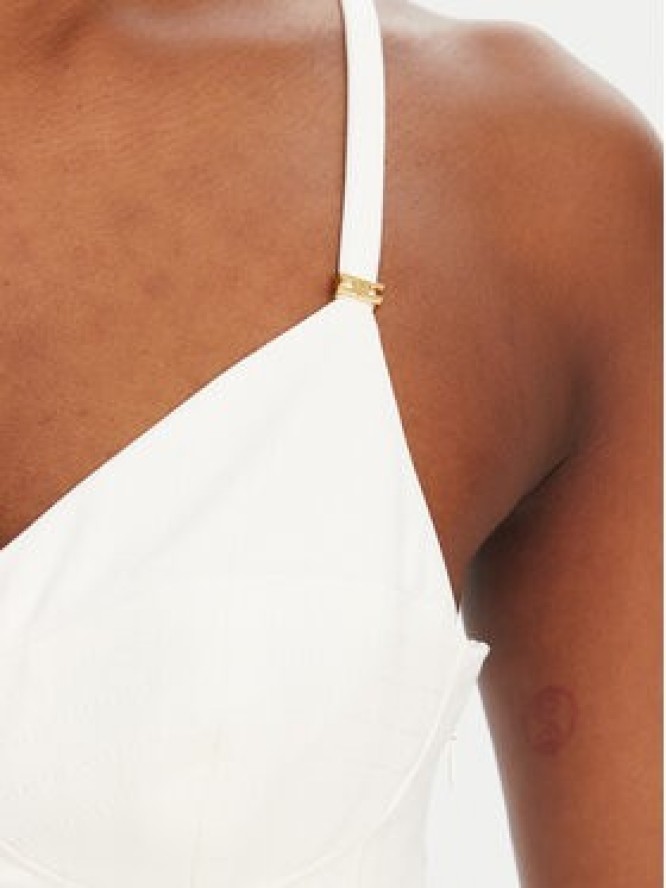 Elisabetta Franchi Sukienka koktajlowa AB74852E2 360 Biały Regular Fit