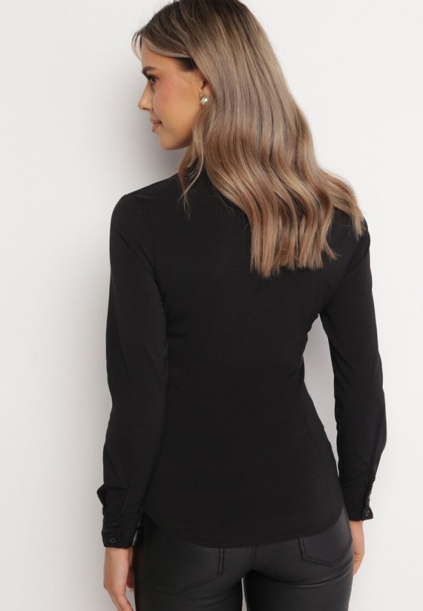 Czarna Koszula na Guziki Jejorra