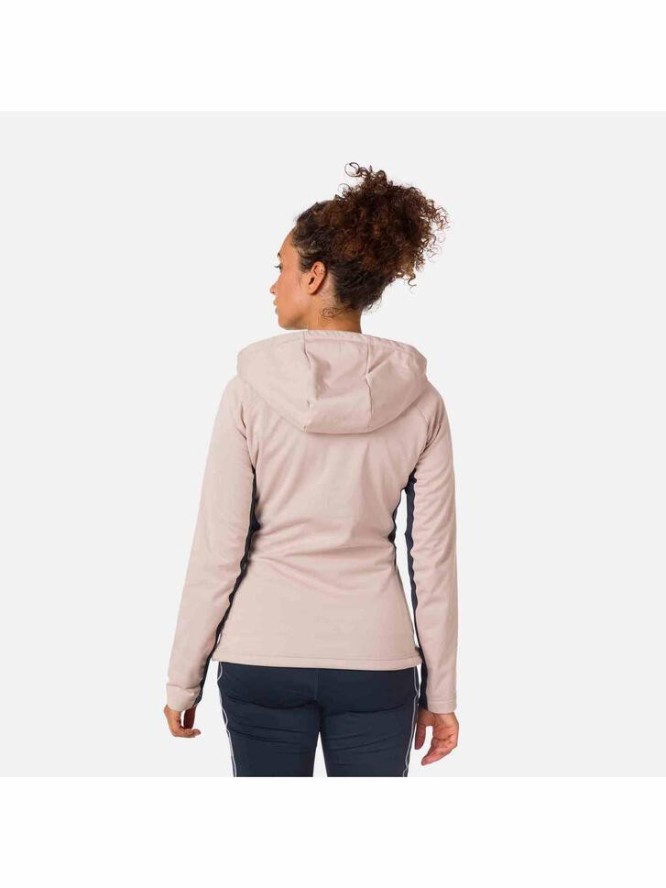 Kurtka do narciarstwa biegowego damska ROSSIGNOL W Softshell Hoodie Jkt różowa