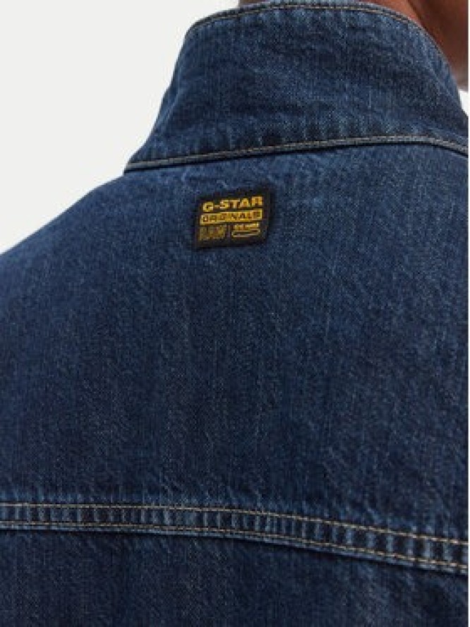 G-Star Raw Kurtka jeansowa Rib Trucker D28586-D536 Niebieski Regular Fit