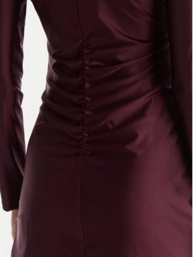 ACCESS FASHION Sukienka koktajlowa 54-3037-170 Bordowy Slim Fit