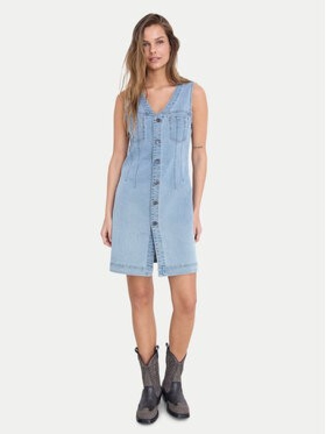 Noisy May Sukienka jeansowa Rikka 27033695 Niebieski Slim Fit