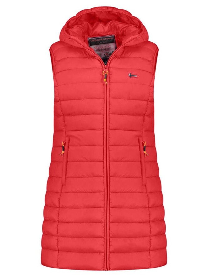 Geographical Norway Kamizelka pikowana "Vatikolor" w kolorze czerwonym rozmiar: M