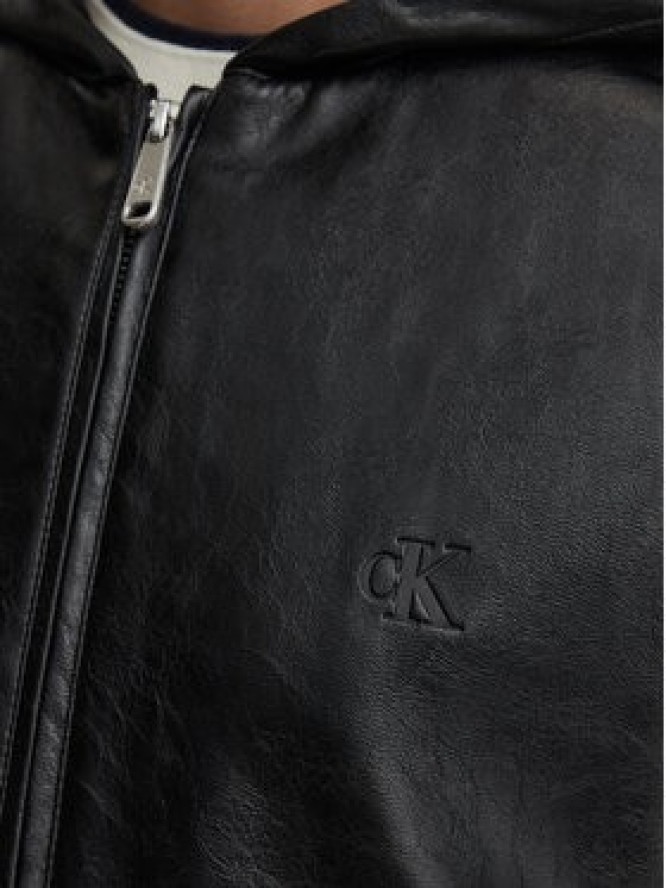 Calvin Klein Jeans Kurtka z imitacji skóry LV047G516G Czarny Regular Fit
