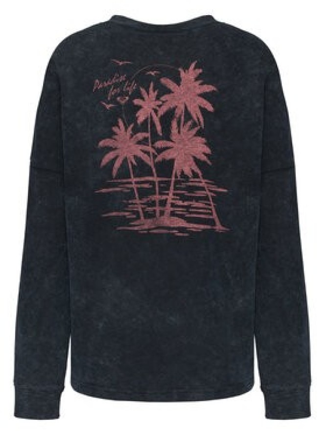 Roxy Bluzka Eastside Midweight ERJKT04381 Czarny Boxy Fit