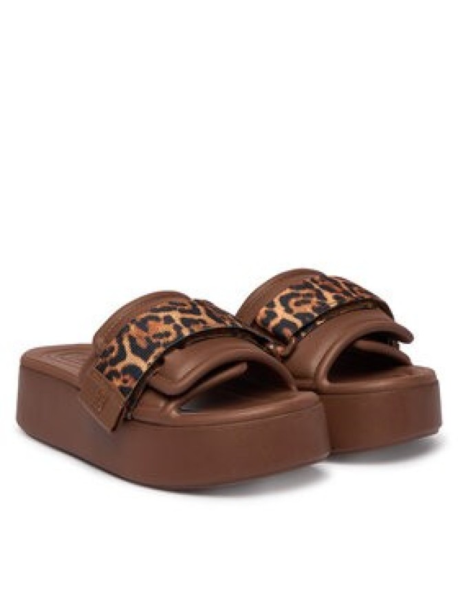 Melissa Klapki Melissa Free Fuzzy Slide Platform Ad 37835 Brązowy