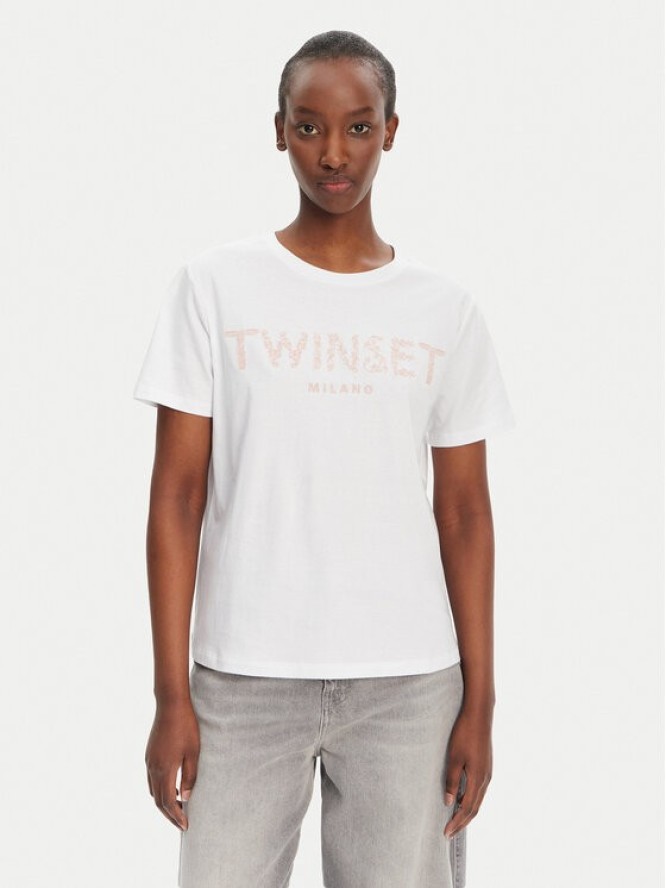 TWINSET T-Shirt 251TT2042 Biały Regular Fit