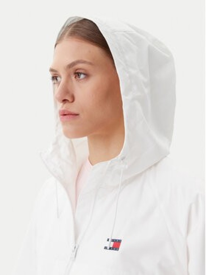 Tommy Jeans Wiatrówka Essential DW0DW20672 Biały Relaxed Fit