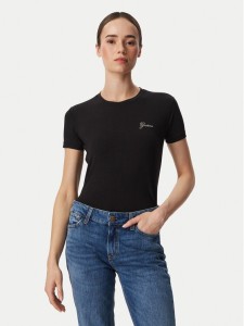 Guess T-Shirt W6YI12 K3751 Czarny Regular Fit