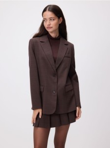 Dwurzędowa marynarka - ciemnobrązowy