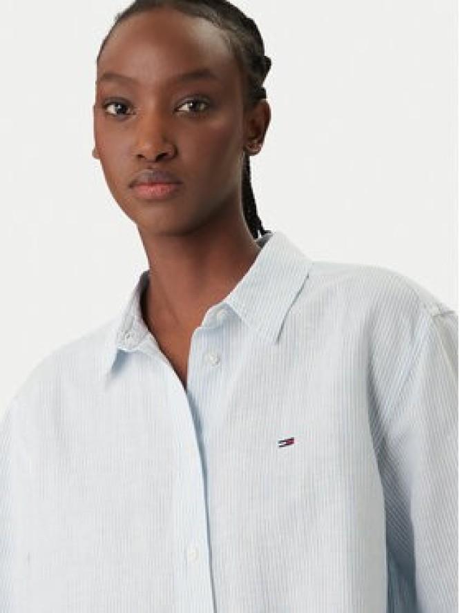 Tommy Jeans Koszula DW0DW22209 Błękitny Relaxed Fit