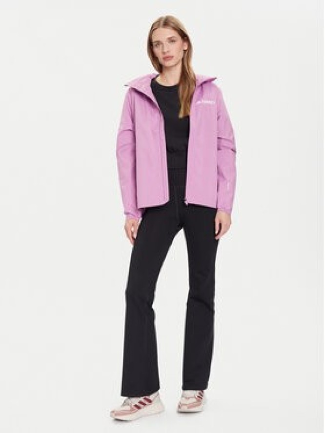 adidas Kurtka przeciwdeszczowa Multi Essentials 2L Rain JY0481 Fioletowy Regular Fit