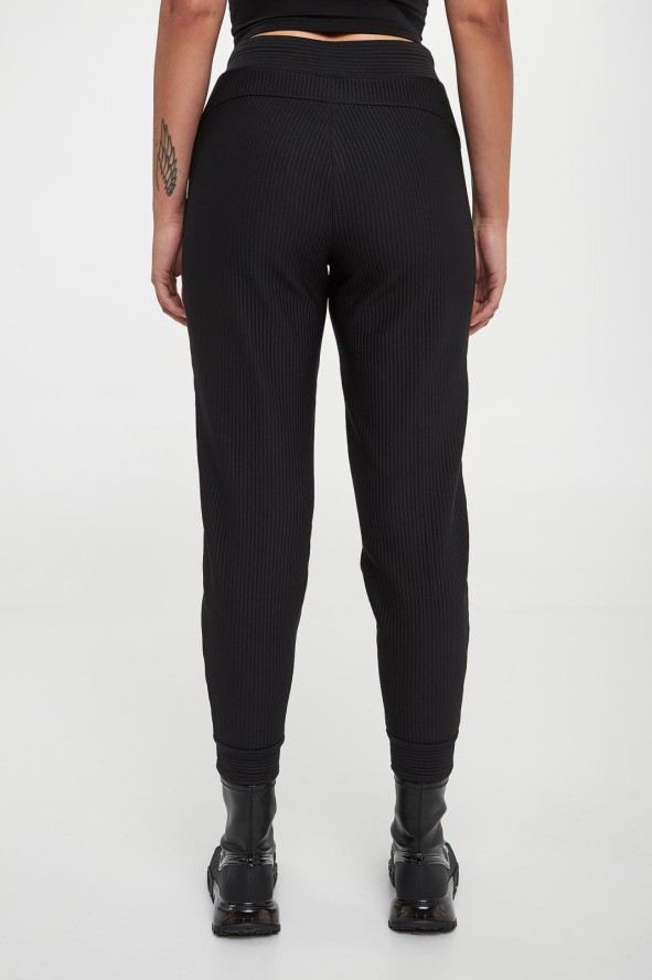 Spodnie damskie prązkowane DKNY