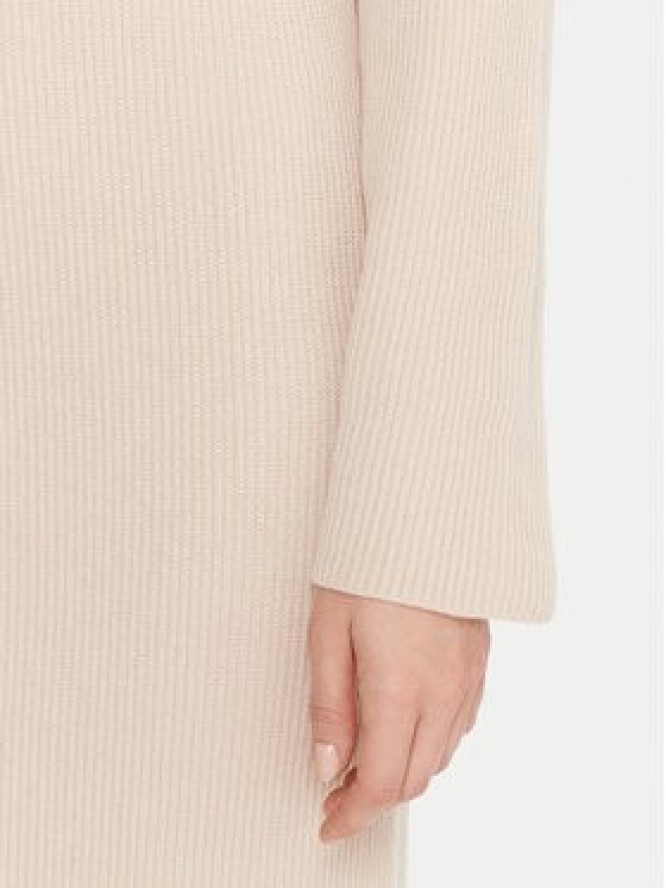 Kontatto Sukienka dzianinowa 3M0879C Beżowy Regular Fit