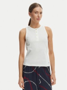 Tommy Hilfiger Top WW0WW49251 Écru Slim Fit