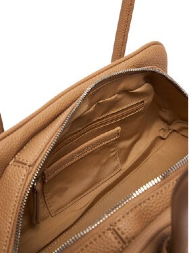 Calvin Klein Torebka Emblem Trio Pebble Shoulder Bag LV04F3743G Beżowy