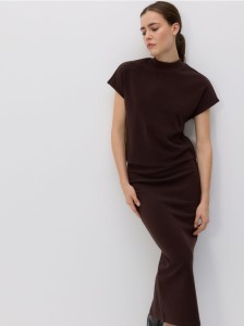 Bluzka z golfem - ciemnobrązowy