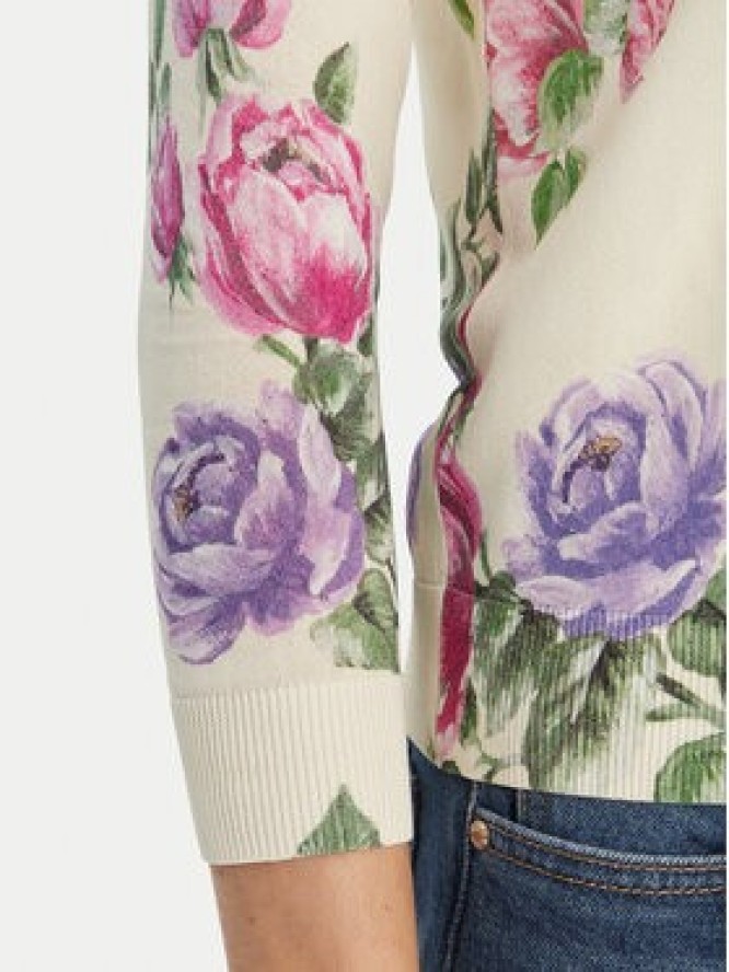 Luisa Spagnoli Kardigan Contesto 100300 Beżowy Slim Fit