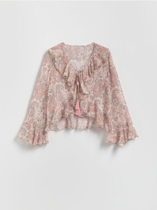 Wzorzysta bluzka - wielobarwny