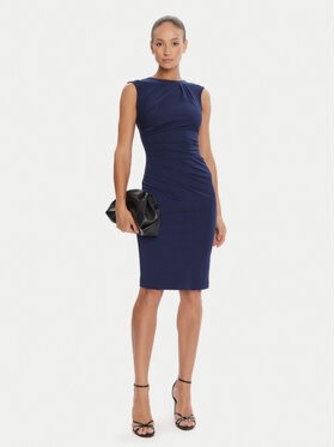 Rinascimento Sukienka koktajlowa CFC0125332003 Granatowy Slim Fit