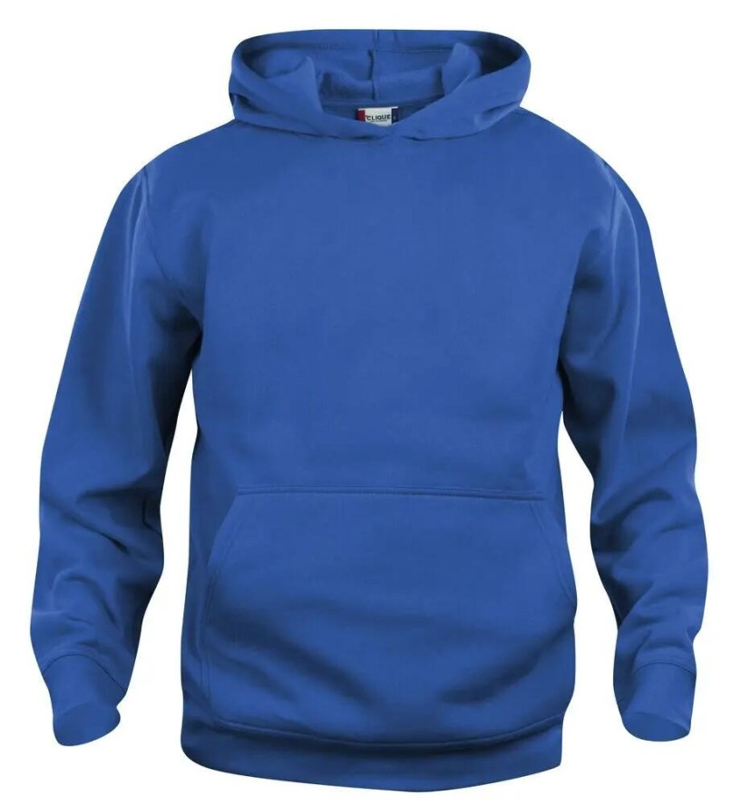 clique Basic Hoody Junior - materiał stabilizowany - royal blue