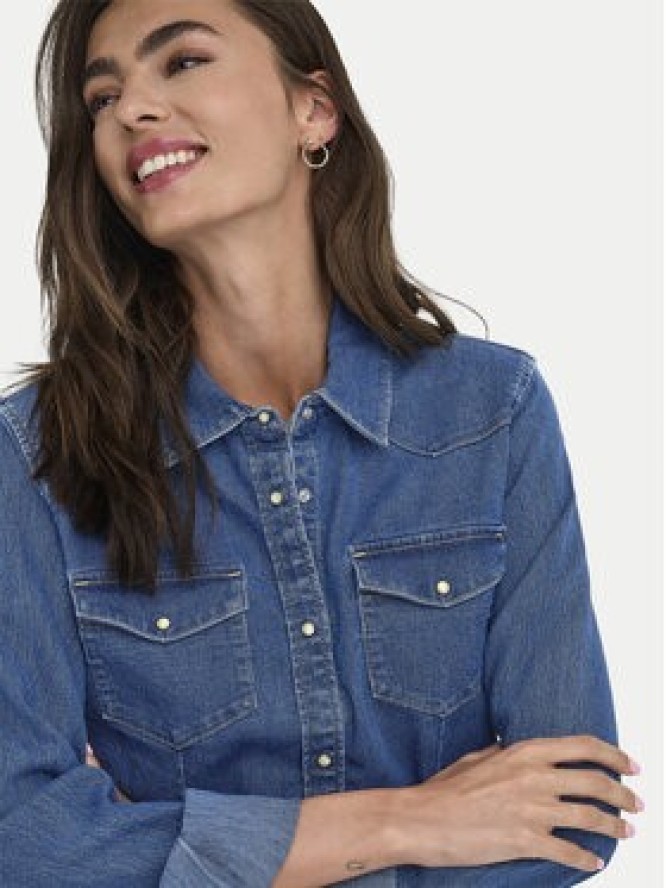 ONLY Koszula jeansowa Sasia 15352339 Niebieski Slim Fit