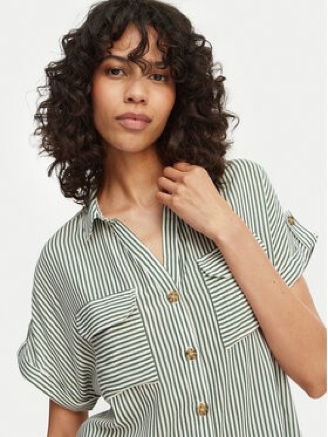 Vero Moda Koszula Bumpy 10310139 Zielony Regular Fit