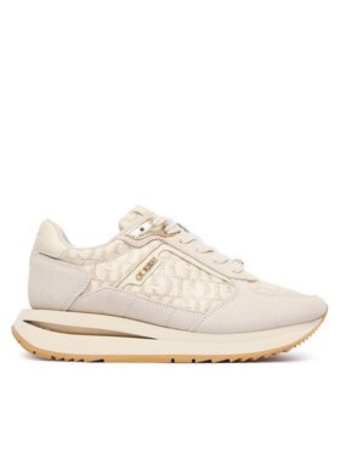 Guess Sneakersy FLTEG5 LEA12 Kremowy