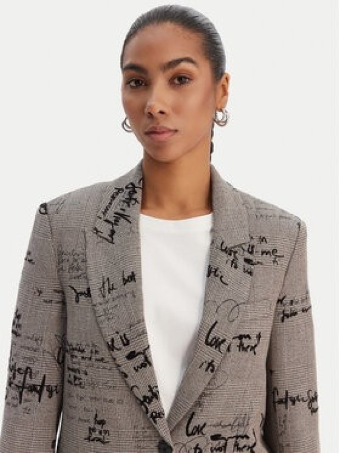 Desigual Marynarka 26SWEW03 Brązowy Regular Fit