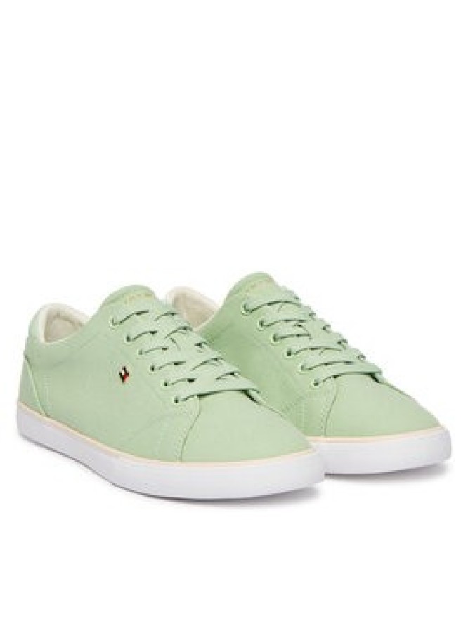 Tommy Hilfiger Tenisówki Th Low Profile Vulc Canvas FW0FW09102 Zielony