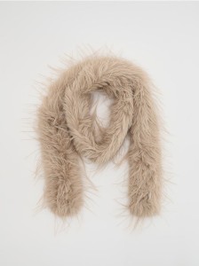 Szalik ze sztucznego futerka - brązowy