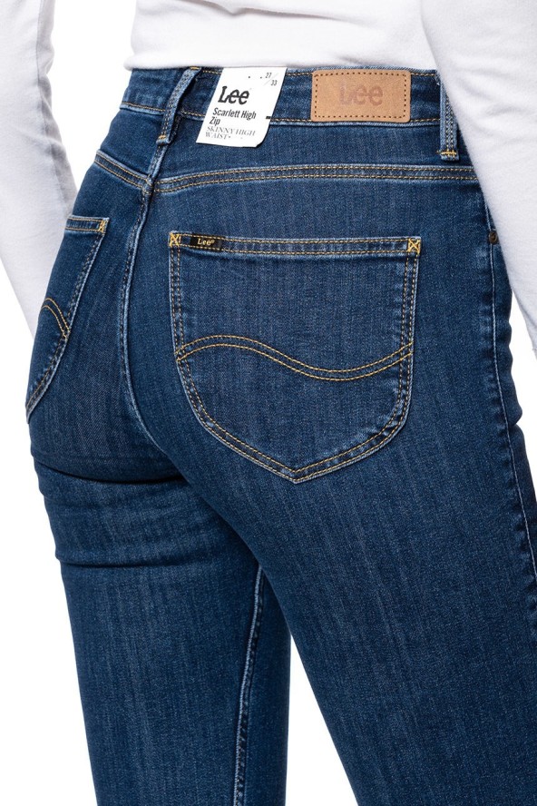 DAMSKIE SPODNIE JEANSOWE LEE Scarlett High Zip STONE TRAVIS L31BMOBJ 112107036
