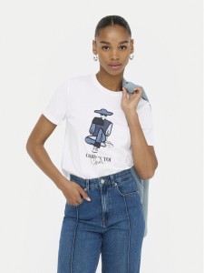 ONLY T-Shirt Emma 15329752 Biały Regular Fit