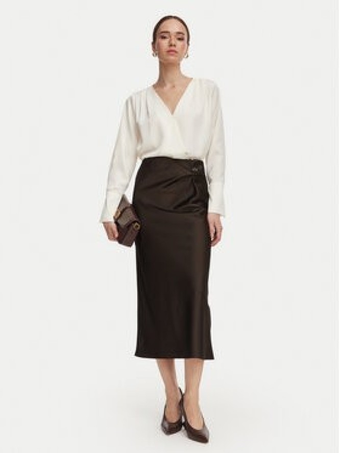 Rinascimento Spódnica midi CFC0130230003 Brązowy ciemny Regular Fit