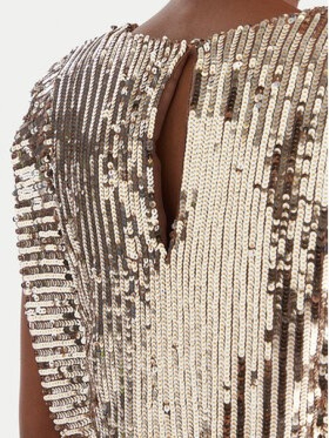 BOSS Sukienka koktajlowa C_Dillana 50548317 Złoty Slim Fit