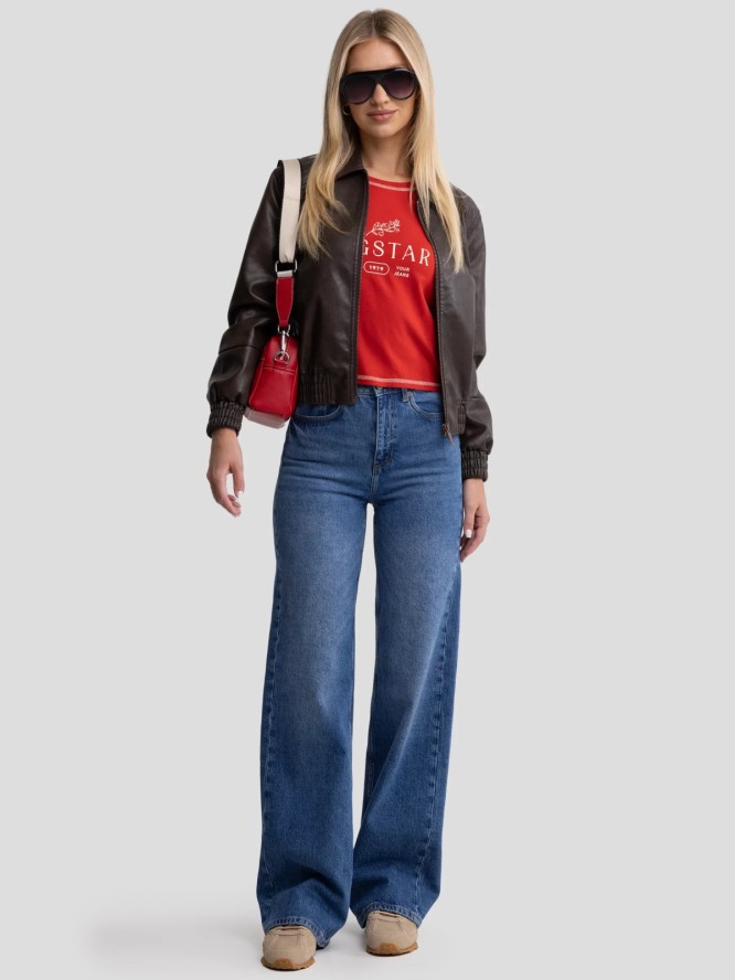 Kurtka damska ze skóry ekologicznej brązowa Merryna 804