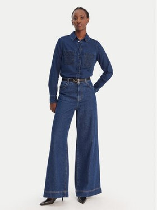 Guess Koszula jeansowa W6RH82 D6841 Granatowy Regular Fit