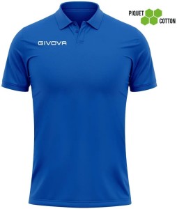 Koszulka polo Givova Polo Cotone Piquet Summer niebieska 2XL