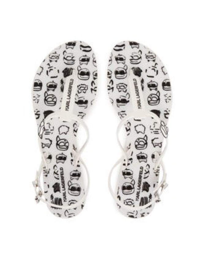 KARL LAGERFELD Sandały Jelly KL80002G Biały