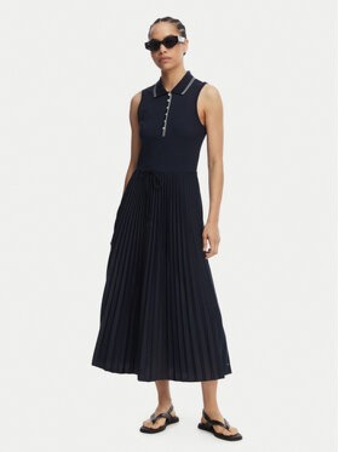 Tommy Hilfiger Sukienka codzienna 1985 Pleated WW0WW49621 Granatowy Regular Fit
