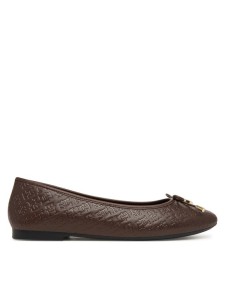 Tommy Hilfiger Baleriny Th Charm Monogram Ballerina FW0FW09683 Brązowy
