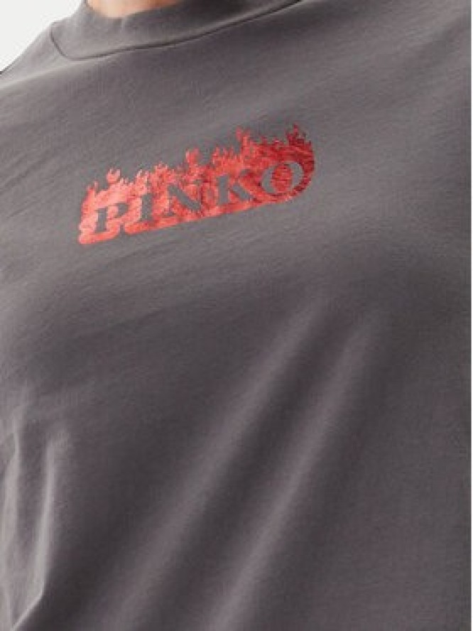 PINKO T-Shirt Trapani 105050 A2D6 Szary Regular Fit