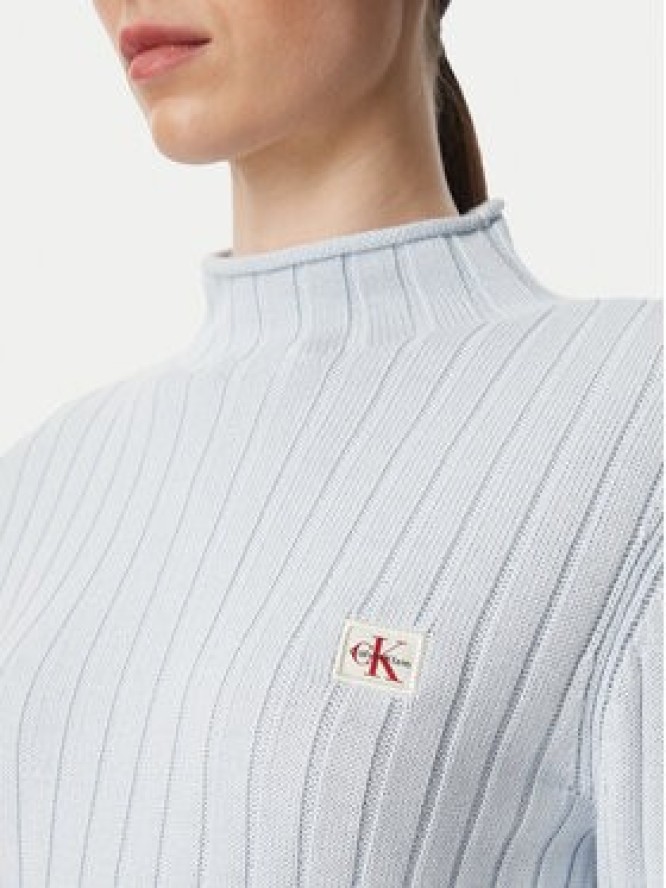 Calvin Klein Jeans Sweter LV047H304G Niebieski jasny Regular Fit