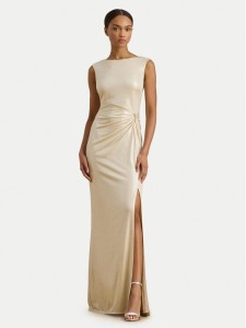 LAUREN RALPH LAUREN Sukienka wieczorowa 253P04060001 Beżowy Slim Fit